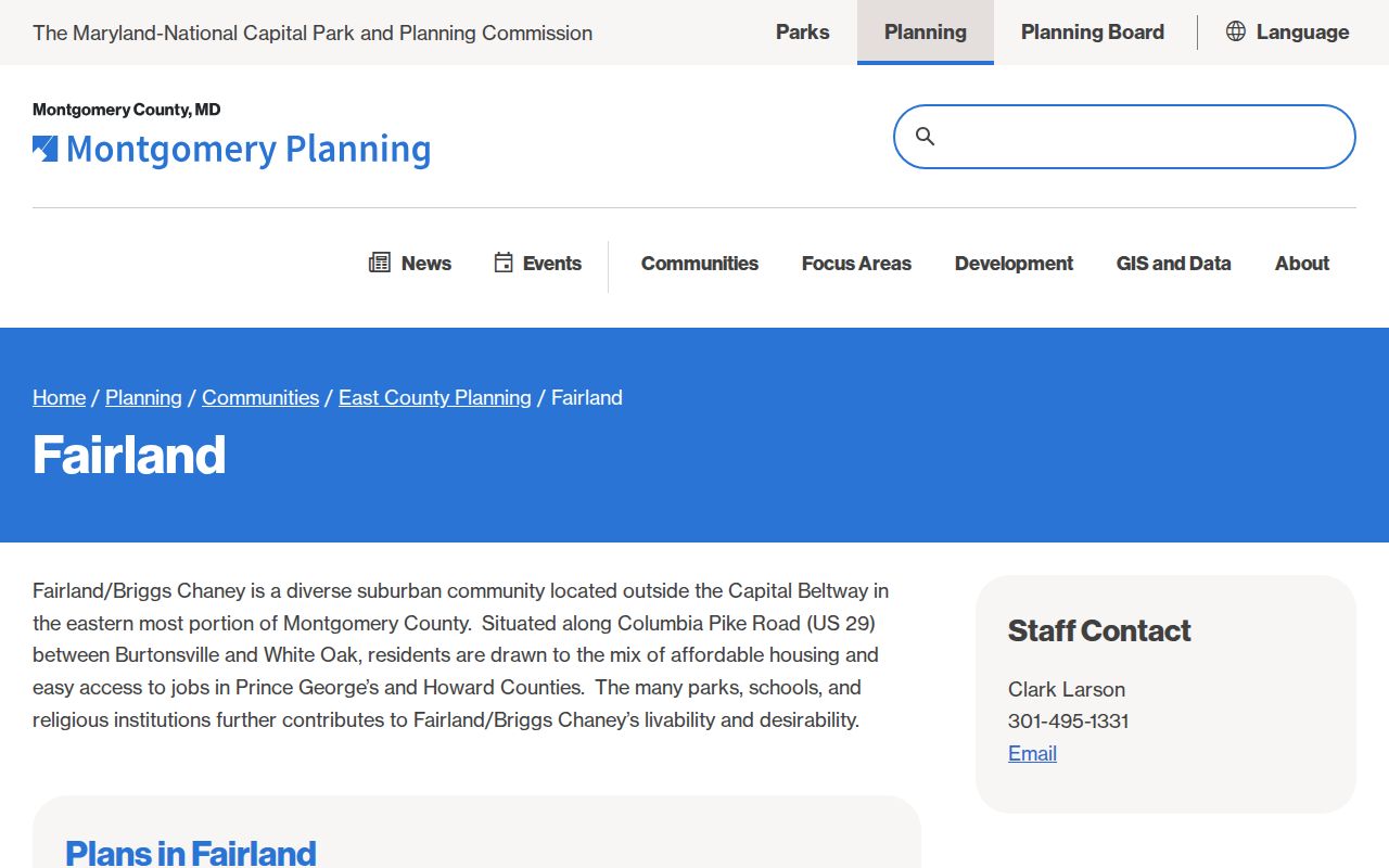 Fairland people search planning boundary context